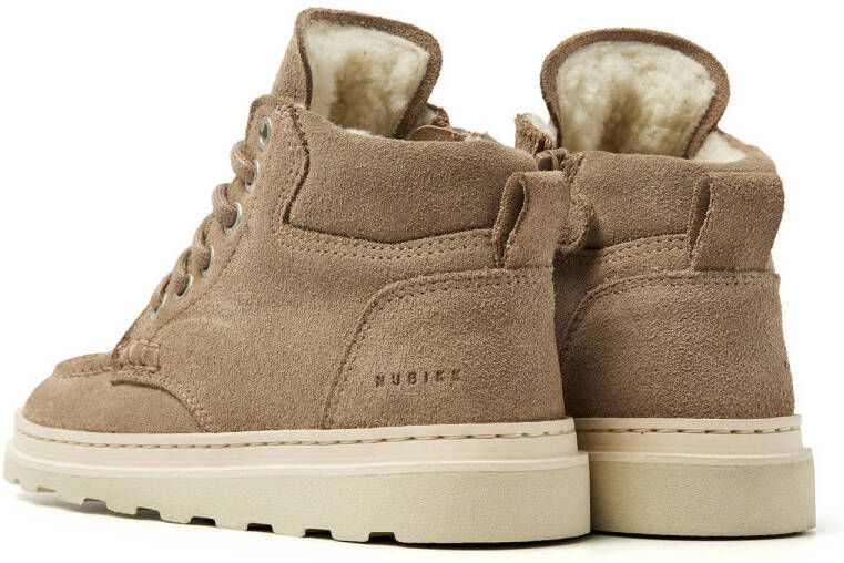 Nubikk Jonah Polar Fur JR suède veterboots beige