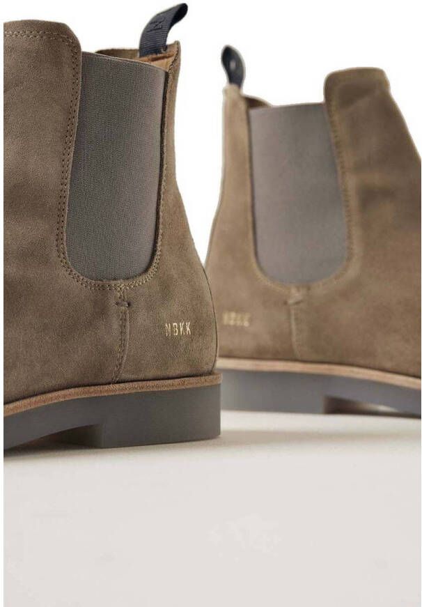 Nubikk Logan Chelsea II suède chelsea boots taupe