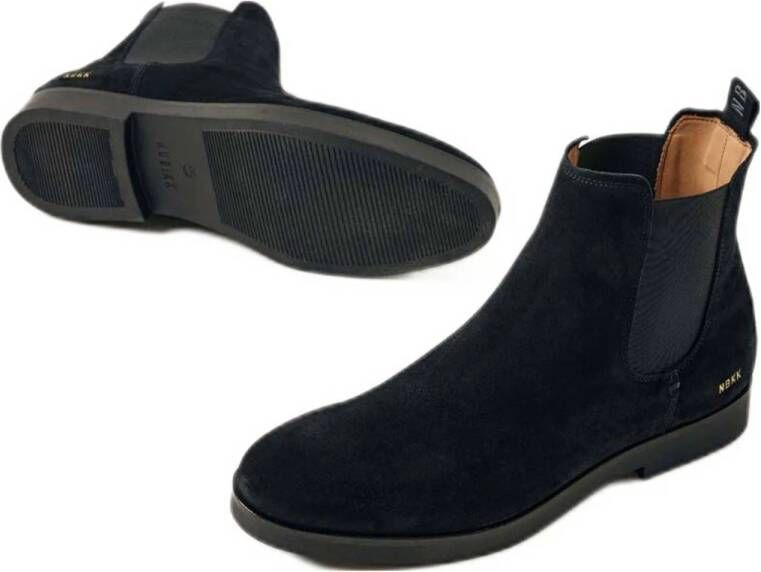 Nubikk Logan Chelsea II suède chelsea boots zwart