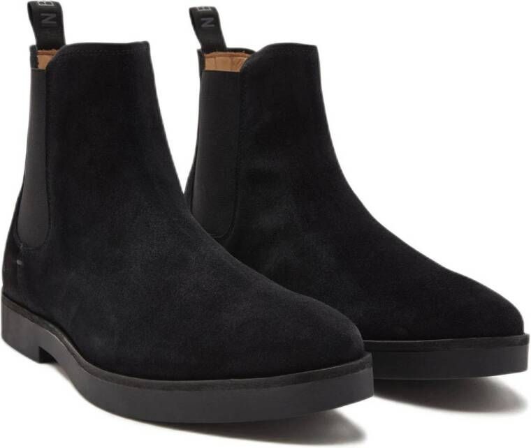 Nubikk Logan Chelsea II suède chelsea boots zwart