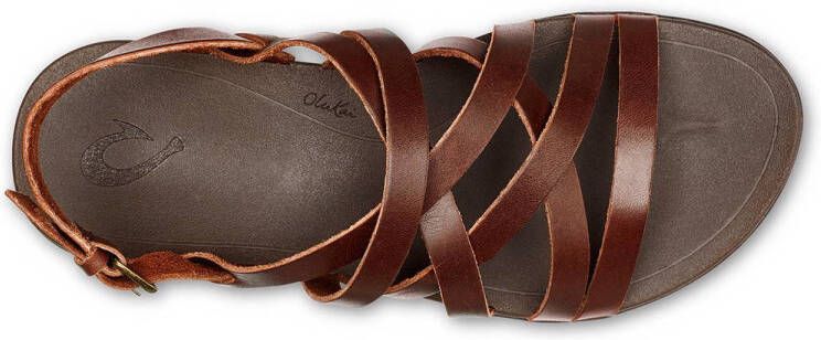 Olukai Awe leren outdoor sandalen bruin