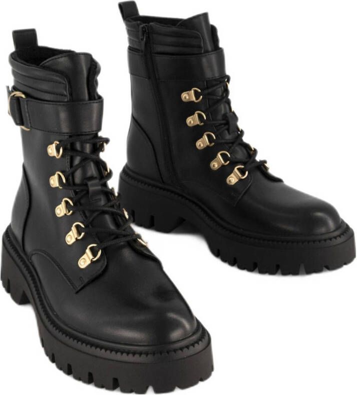 Oxmox chunky veterboots zwart