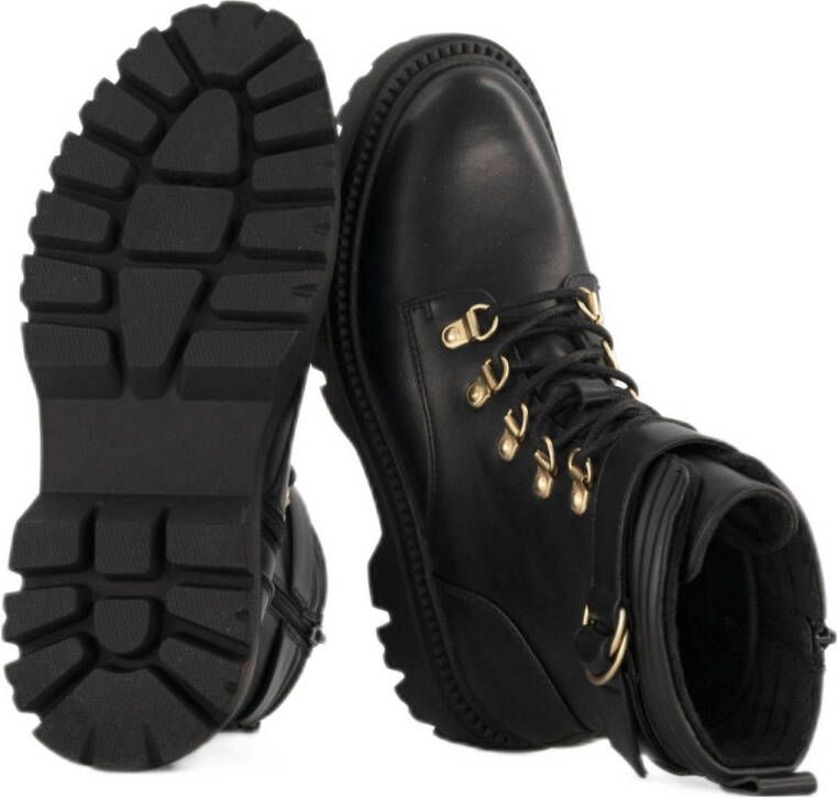 Oxmox chunky veterboots zwart