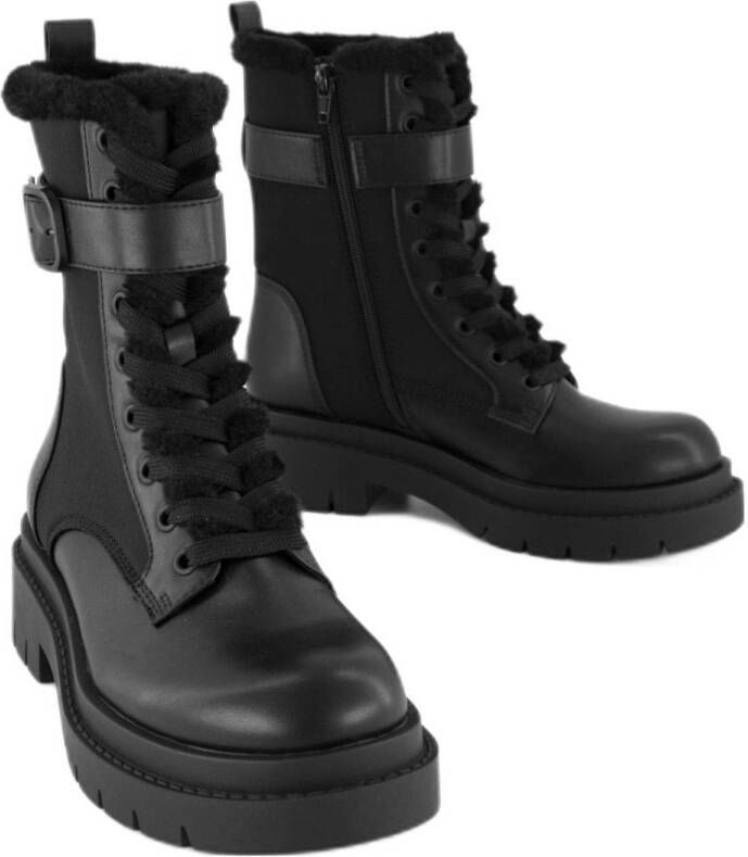 Oxmox chunky veterboots zwart