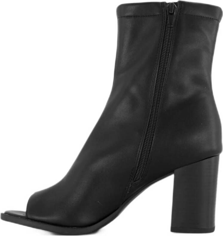 Oxmox peep toe enkellaarzen zwart