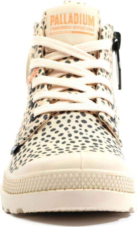 Palladium Pampa Safari canvas sneakers met dierenprint beige zwart