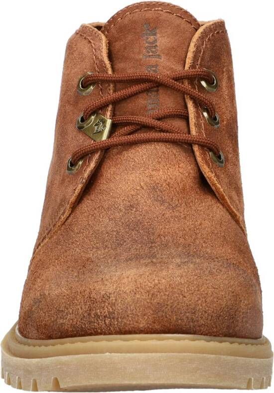 Panama Jack Bota leren veterboots cognac