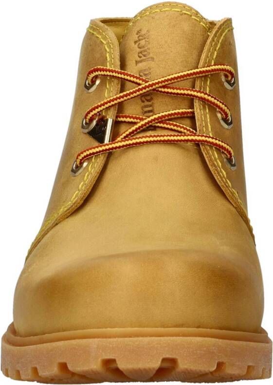 Panama Jack Bota Panama leren veterboots geel