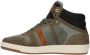 Pantofola d'Oro Bolzano Uomo Mid leren sneakers kaki grijs - Thumbnail 5