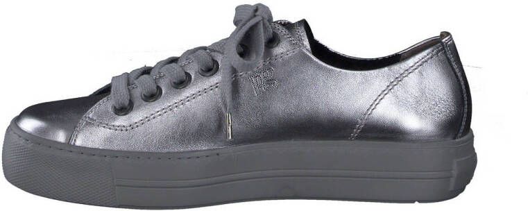 Paul Green leren sneakers grijs metallic