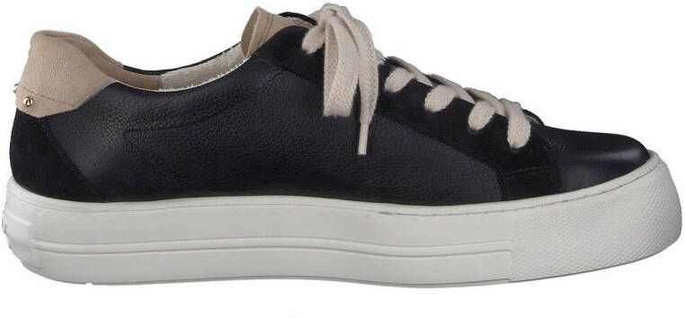 Paul Green leren sneakers zwart goud