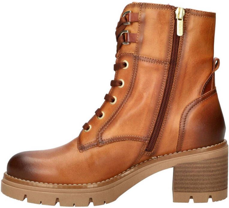 Pikolinos Soria leren veterboots cognac