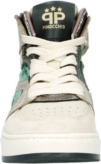 Pinocchio leren sneakers beige groen