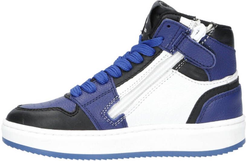 Pinocchio leren sneakers blauw zwart