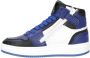 Pinocchio leren sneakers blauw zwart - Thumbnail 3