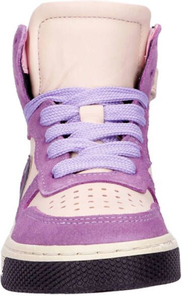 Pinocchio leren sneakers lila