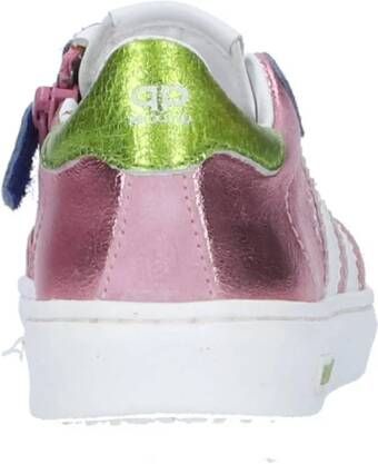 Pinocchio leren sneakers roze metallic