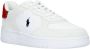 POLO Ralph Lauren leren sneakers wit rood - Thumbnail 3