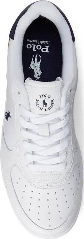 POLO Ralph Lauren Master Court PP leren sneakers wit donkerblauw