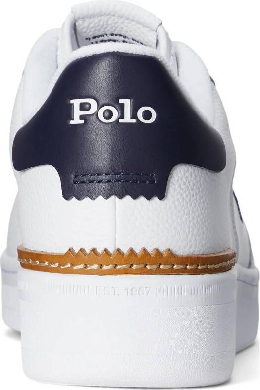 POLO Ralph Lauren Master Court PP leren sneakers wit donkerblauw