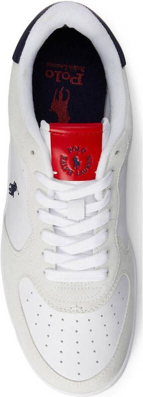 POLO Ralph Lauren Master Court PP leren sneakers wit rood blauw