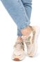 POSH by Poelman CHARLIE Dames Sneakers Beige met combinatie - Thumbnail 4