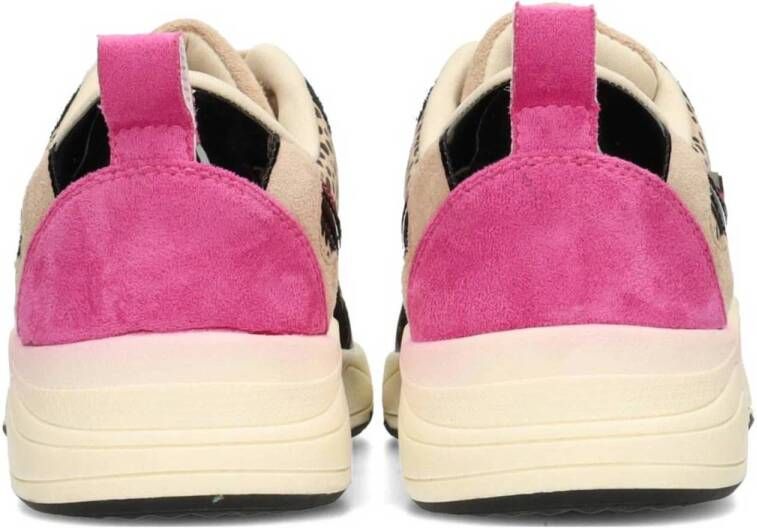 POSH by Poelman carocel chunky sneakers roze zwart