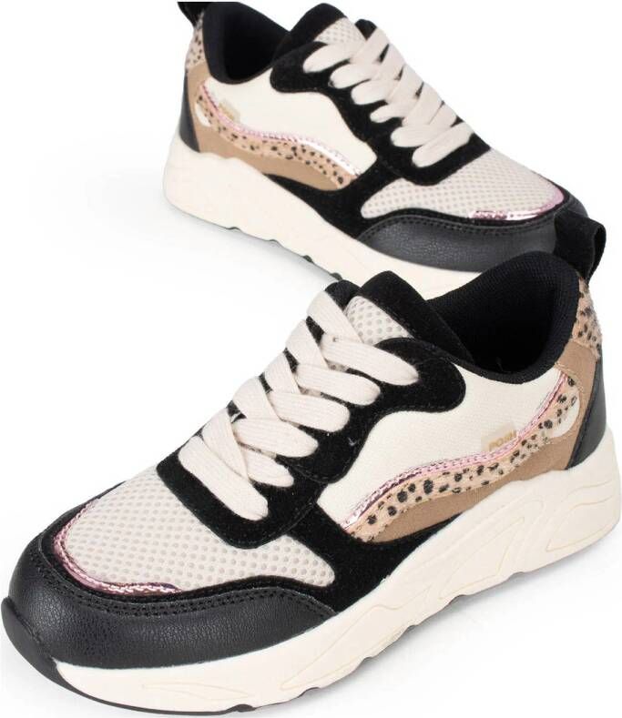 POSH by Poelman Carocel chunky sneakers zwart beige