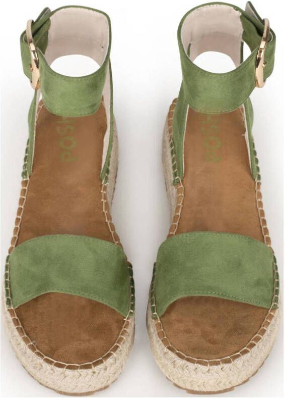 POSH by Poelman Dyna espadrilles groen