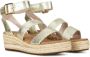 POELMAN C0047-17HPSH sandaal gold Goud Textiel Plateau sandalen Dames - Thumbnail 3