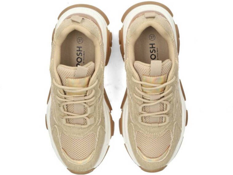 POSH by Poelman Polly chunky denim sneakers beige