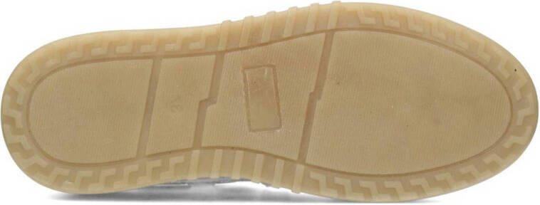 PS Poelman Anemone leren sneakers beige wit panter