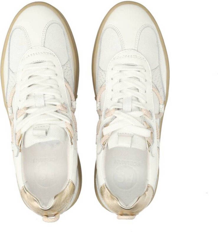 PS Poelman Anemone leren sneakers wit goud