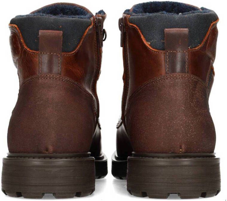 PS Poelman Bryan leren veterboots cognac