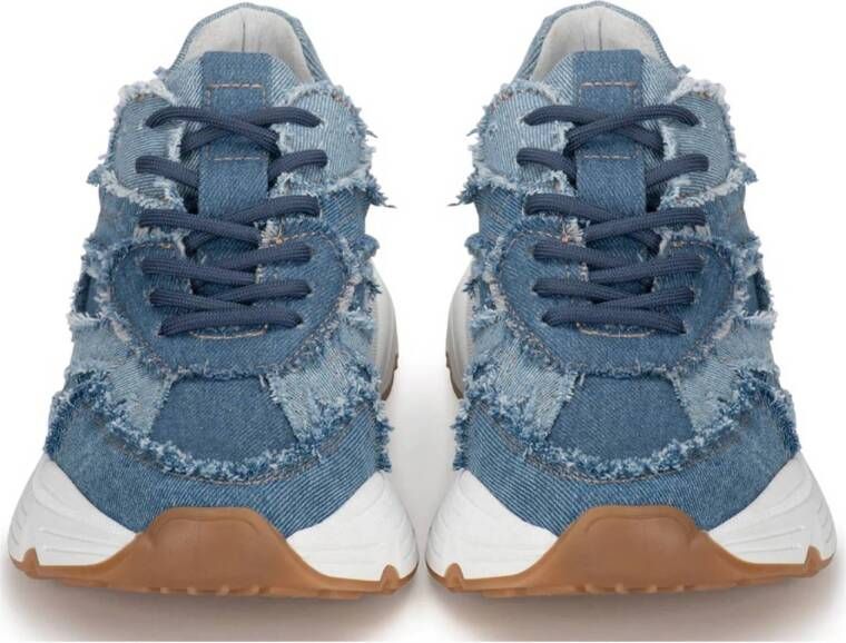 PS Poelman chunky denim sneakers blauw