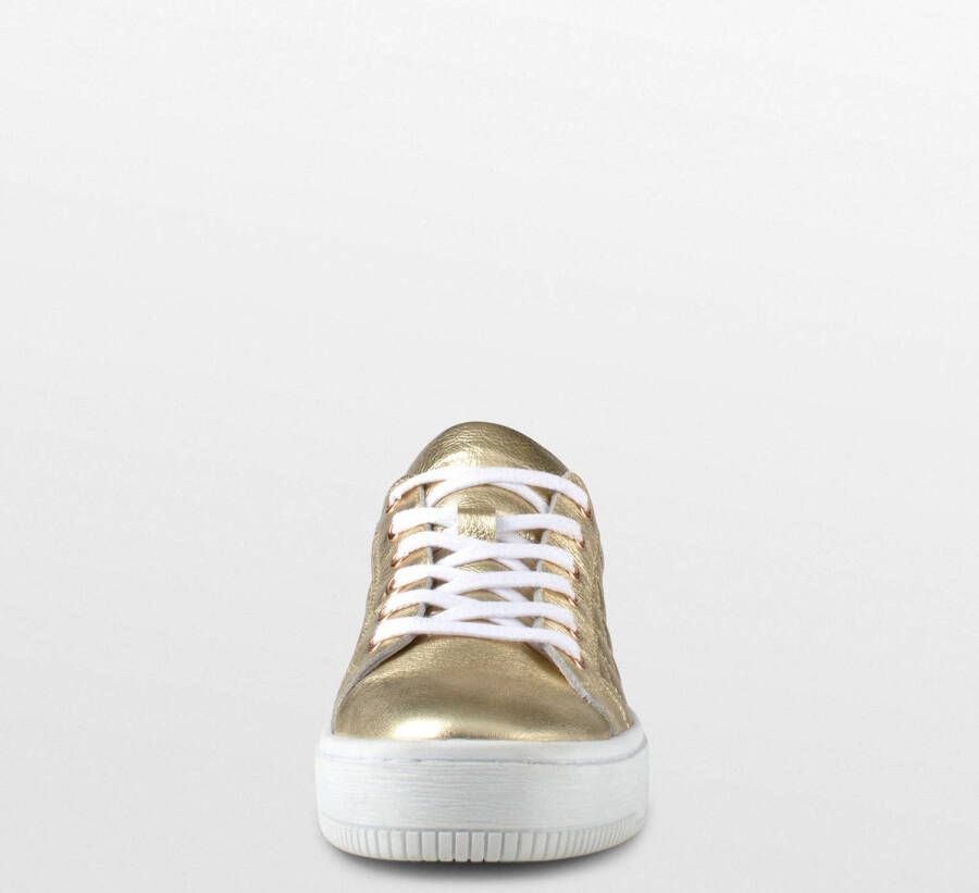 PS Poelman Esquimo leren sneakers goud