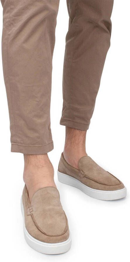 PS Poelman Gregory suède loafers taupe