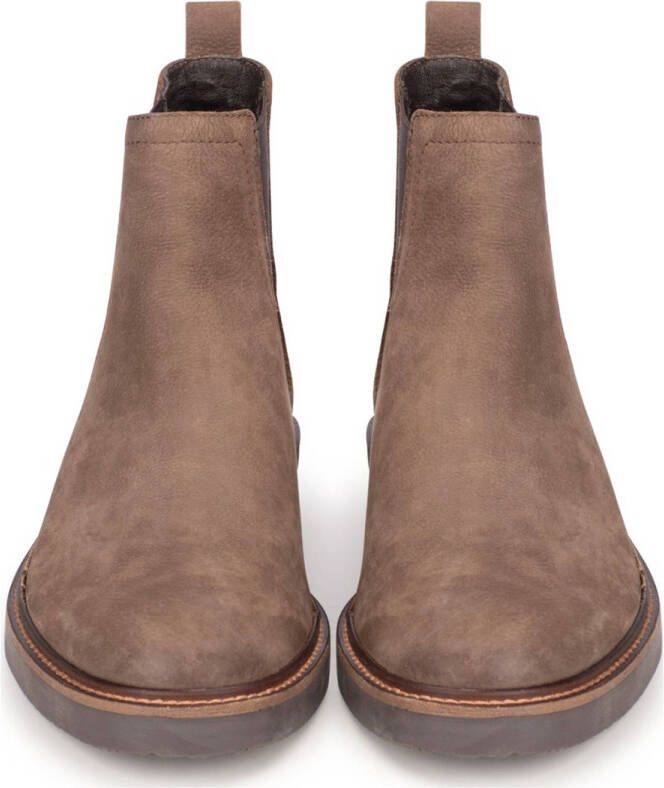 PS Poelman Hudson nubuck chelsea boots bruin