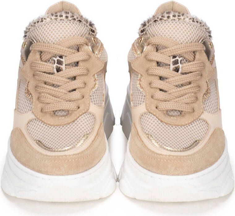 PS Poelman Jana chunky leren sneakers beige