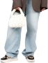 PS Poelman Jana chunky leren sneakers zwart beige panter - Thumbnail 3