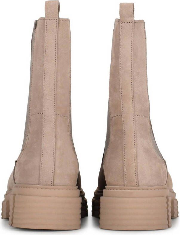 PS Poelman KIM nubuck leren chelsea boots beige