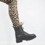 PS Poelman Luna nubuck veterboots zwart - Thumbnail 3