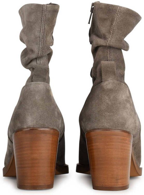 PS Poelman suede enkellaarzen taupe