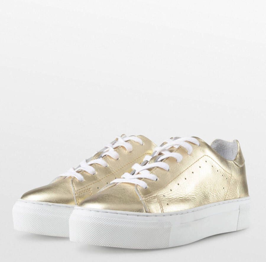 PS Poelman Titular leren plateau sneakers goud