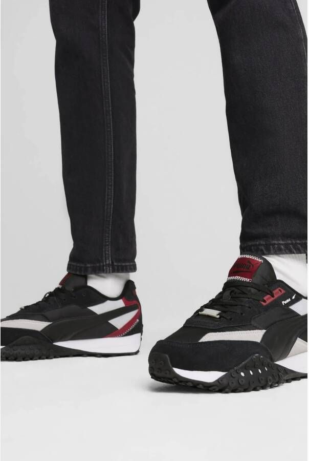 Puma Blacktop Rider sneakers zwart wit rood