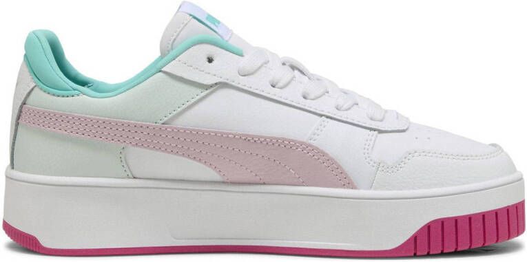 Puma Carina Street Jr sneakers wit roze groen