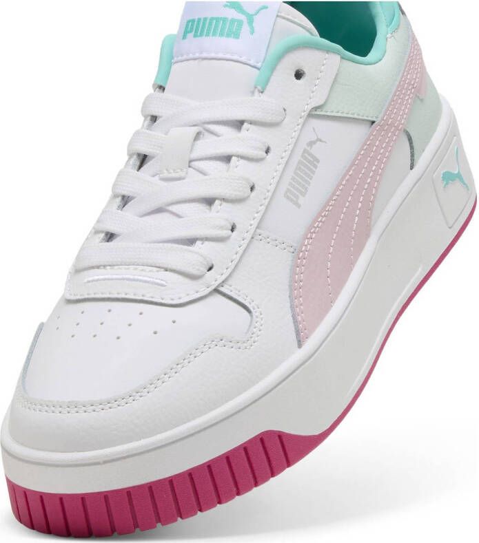 Puma Carina Street Jr sneakers wit roze groen