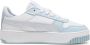 Puma Carina Street leren sneakers wit lichtblauw lichtgrijs Meisjes Leer 35.5 - Thumbnail 6