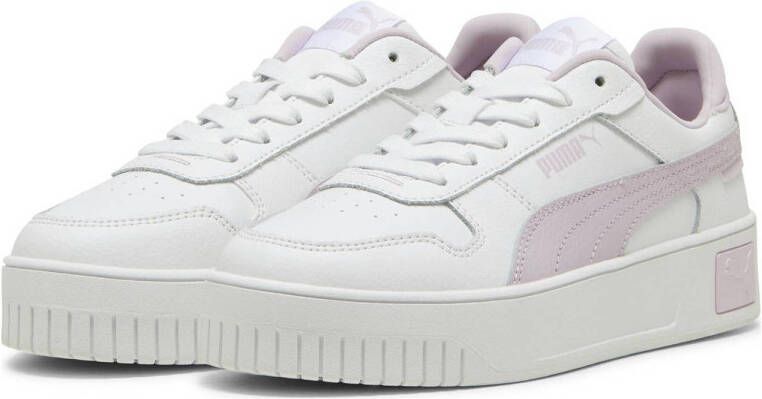 Puma Carina Street leren sneakers wit lila