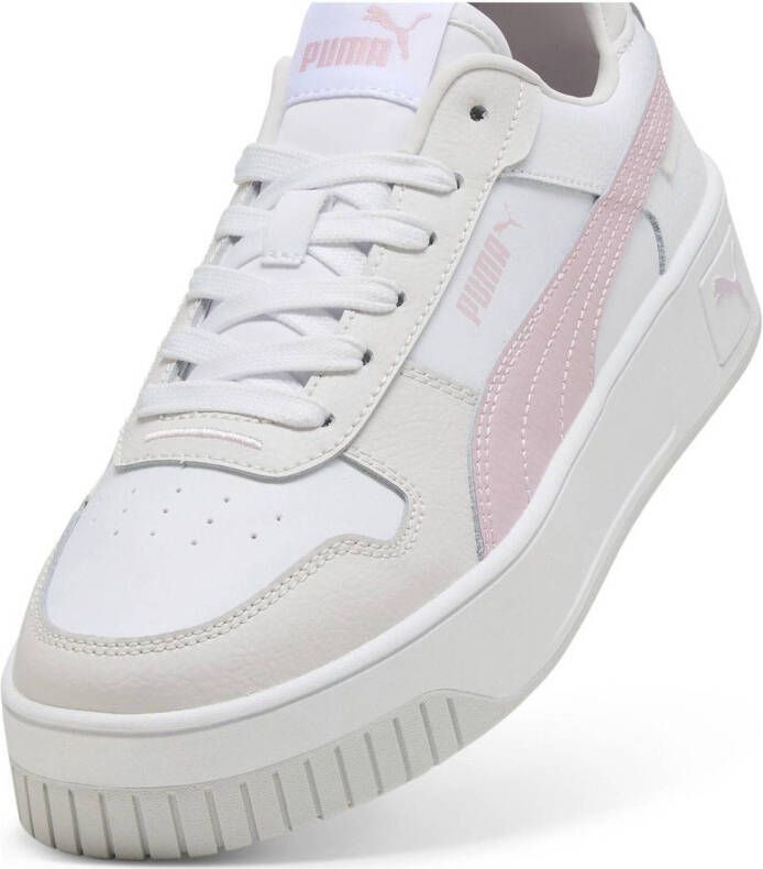 Puma Carina Street sneakers wit roze lichtgrijs